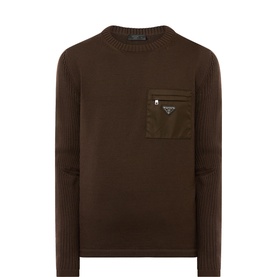Triangle Logo Zip Pocket Sweater