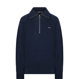 Logo Oversized Half-Zip Sweater