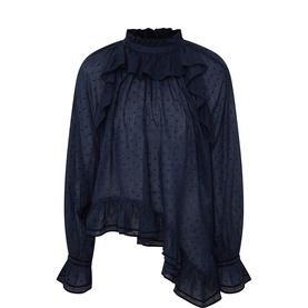 Marcella Asymmetric Ruffle Hem Top