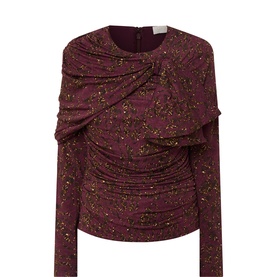 Neema Lurex Draped Blouse