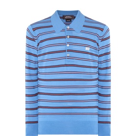 Beam Logo Striped Polo Sweater