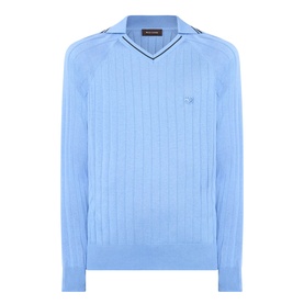 Roots Logo Ribbed Polo Shirt