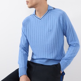 Roots Logo Ribbed Polo Shirt