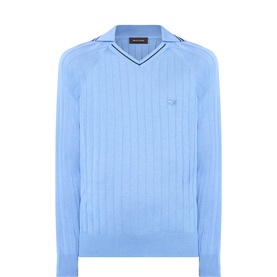 Roots Logo Ribbed Polo Shirt