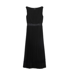 Pleated Satin Dress
