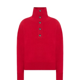 Buttoned Turtleneck Sweater