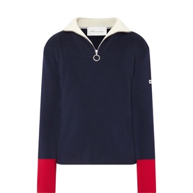 Colour-Blocked Half-Zip Sweatshirt