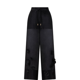 Cloudscape 3D-Flower Wide Leg Trousers