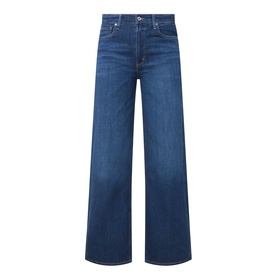 Citizens of Humanity Wide Leg Jeans in elm blue denim, high-rise waist, relaxed wide-leg silhouette, silver-tone hardware