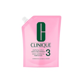 Clinique Clarifying Lotion Twice A Day Exfoliator No.3 Combination/Oily in pink refill pouch format