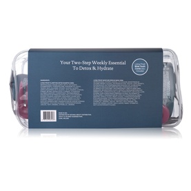 Living Proof Hair Care Set in clear rectangular box with navy blue insert, labelled Two-Step Weekly Essential To Detox & Hydrate