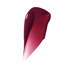 MAC Lip Tint swatch in Posh Pit, a deep burgundy-plum tone with glossy finish