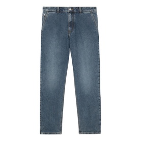 Reiss vintage blue wash men's jeans with straight leg cut, five-pocket styling and subtle fading detail