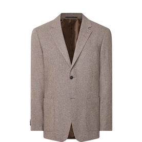 Justin Brushed Single-Breasted Suit Jacket