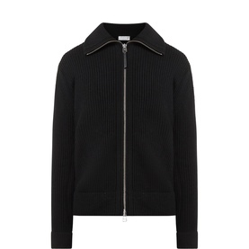Niall Ribbed Zip-Through Cardigan
