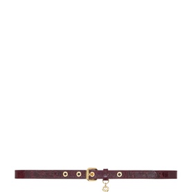 Heart Logo Charm Leather Belt