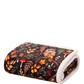 Wild Birds Sherpa Throw Wine