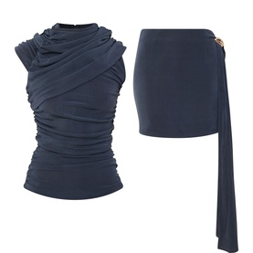 Marisol Ruched Top & Skirt Set