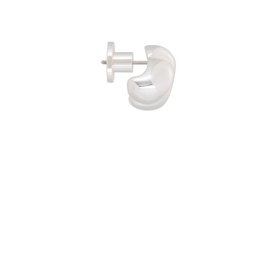 Jenny Bird Beatrix Layered Earrings in silver-tone, huggie-style hoop with layered design, high-polish finish and flat disc backing