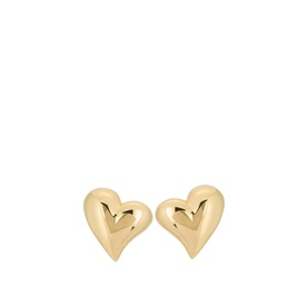 Heart Button Earrings