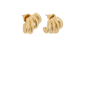 Jenny Bird Monroe Hoop Earrings in gold, four-hoop stud design with polished finish, 14k gold-plated steel