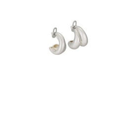 Jenny Bird Orla Hoop Earrings in silver, polished chunky hoop design with lobe lifter backs, silver-dipped brass