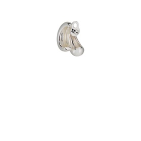 Jenny Bird Orla Hoop Earrings in silver-dipped brass with polished finish, lobe lifter earring back detail visible, single earring shown.