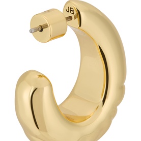 Jenny Bird Nelle Slim Hoop Earrings in gold-tone, chunky polished finish with stud post closure, 14K gold plated steel