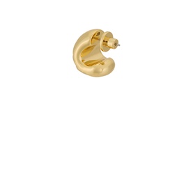 Jenny Bird Nelle Hoop Earrings in gold, chunky C-shaped hoop with polished finish and stud post closure, 14K gold plated steel