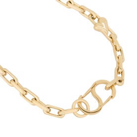 Jenny Bird gold chain-link necklace in 14K gold plated steel with toggle clasp closure, no model.