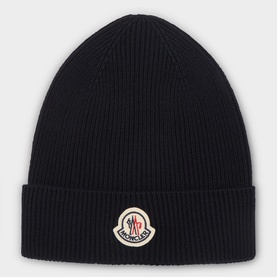 Ribbed Logo Beanie Hat