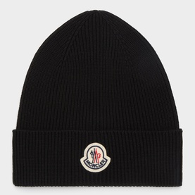 Ribbed Logo Beanie Hat