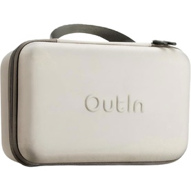 OutIn Nano Portable Espresso Machine Forest Green Bundle travel carry case in cream with grey zip and handle