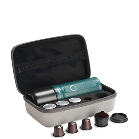 Nano Portable Espresso Machine Forest Green Bundle