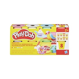 Play-Doh Rainbow 8-Pack of assorted coloured modelling compound tubs, multicoloured set in branded packaging