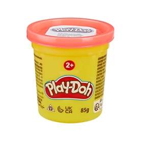 Play-Doh single tub in red with matching lid, 85g, suitable for ages 2 and up