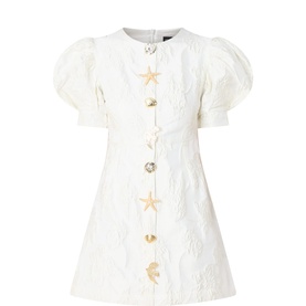 Milos Brooches Mini Dress