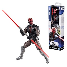 Superheroes Star Wars Darth Maul Titan Series action figure with red lightsaber, shown with product packaging box
