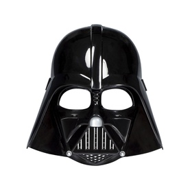 Superheroes Star Wars Darth Vader black full-face helmet mask with silver grille detailing, hard plastic construction