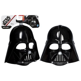 Superheroes Star Wars Darth Vader black role-play face mask toy, shown front and back, with Star Wars branding on packaging