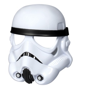Superheroes Star Wars Stormtrooper white full-face helmet mask with black visor and elastic strap