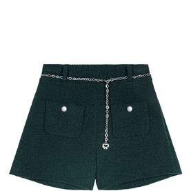 Tweed Patch Pocket Shorts