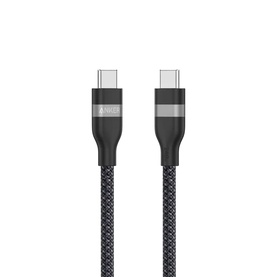 0.9m 240W Braided USB-C to USB-C Cable Black