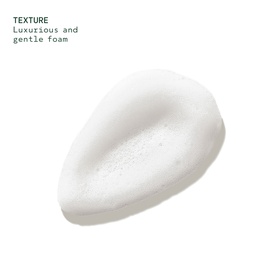 Aveda Shampure Calming Foaming Hand Wash Refill texture swatch showing white luxurious gentle foam consistency