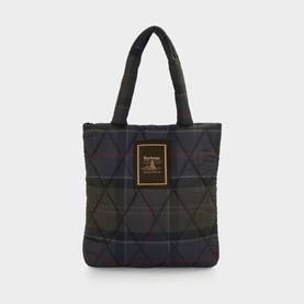Arlene Logo Tartan Tote Bag