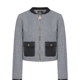 Halina Gingham Zip Jacket