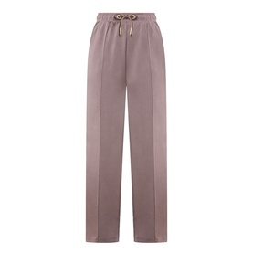 Barbour International truffle wide-leg trousers with elasticated drawstring waist and centre front seam detail