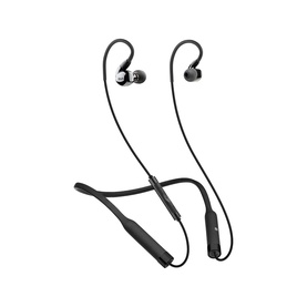 Harman Kardon Planar In-Ear Headphones in black, neckband style with over-ear hooks and inline remote control