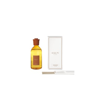 Culti Milano Orange Aramara Diffuser 500ml with amber glass bottle, wooden cap, reed sticks, and branded white gift box