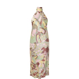 Maura Bianca Abstract Dress